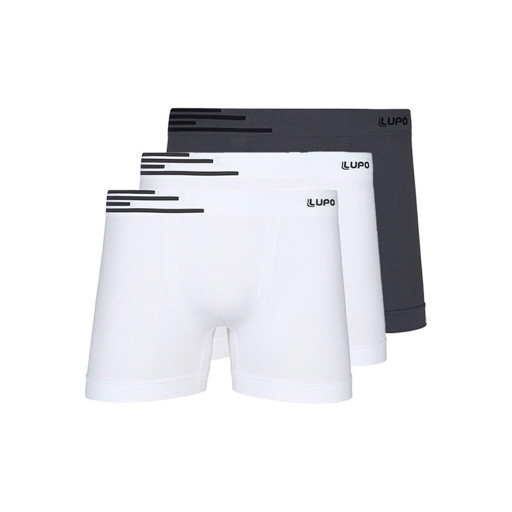 Kit com 3 Cuecas Boxer Lupo 436-002 Vermelho