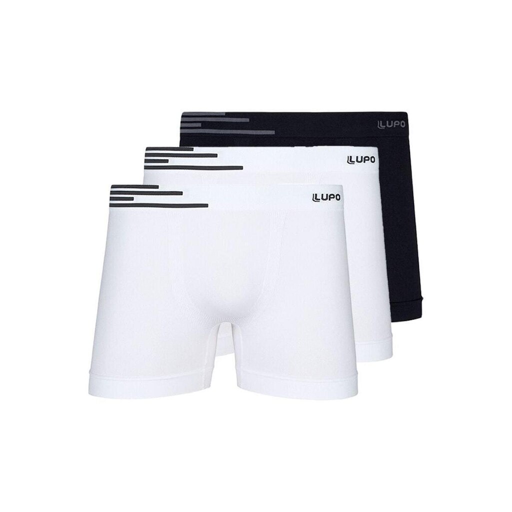 Kit com 3 Cuecas Boxer Lupo 436-002 Vermelho