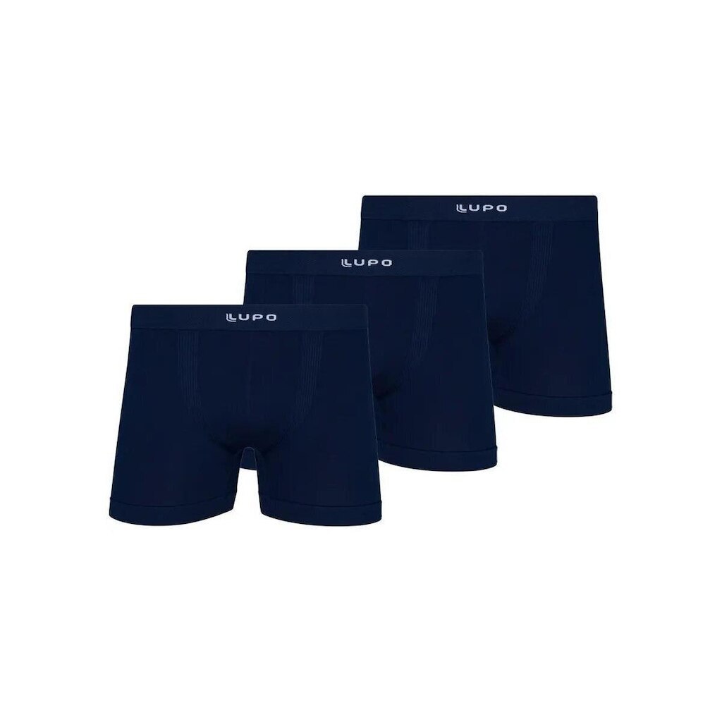 Kit com 3 Cuecas Boxer Lupo 661-001 Branco