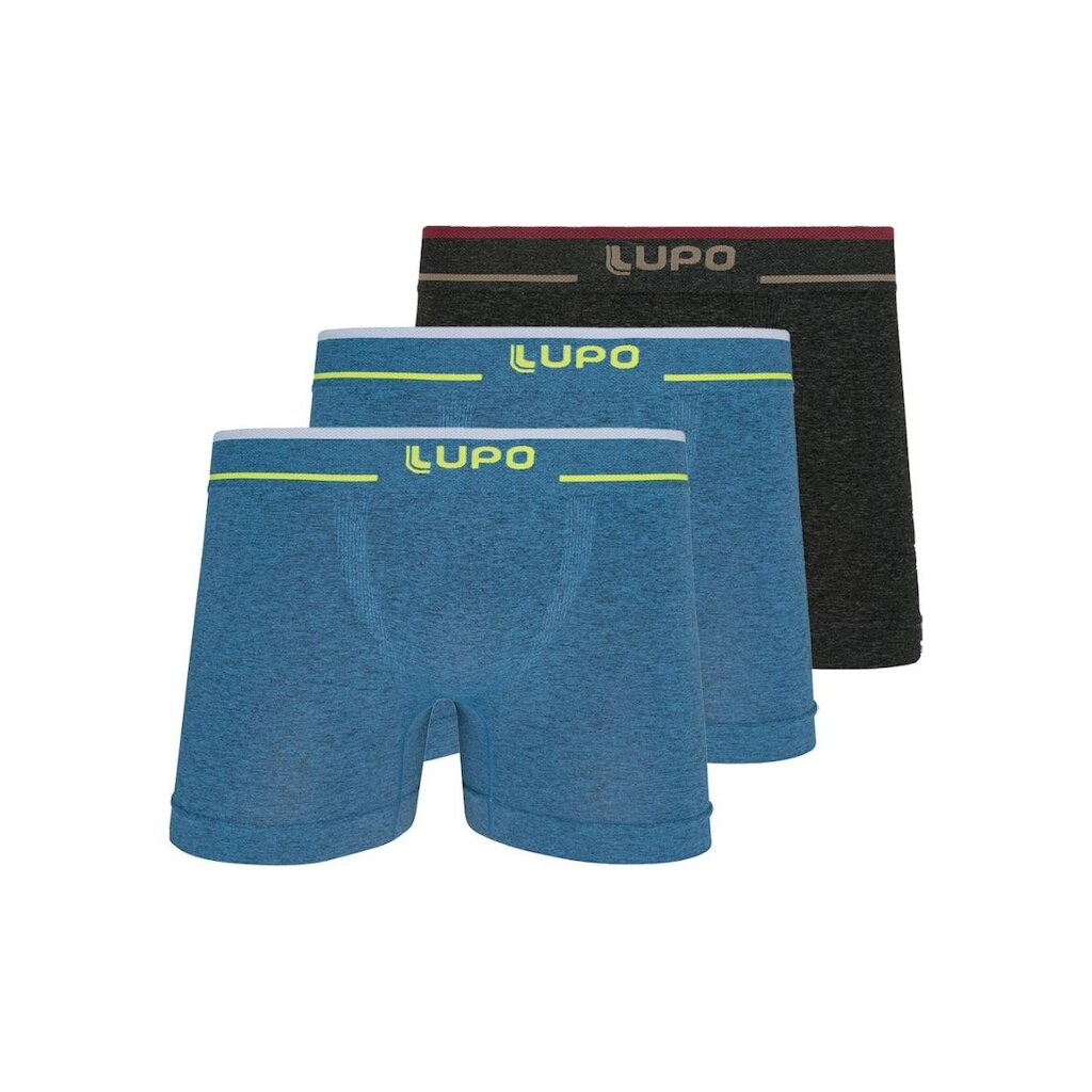 Kit com 3 Cuecas Boxer Lupo 733-004 Vermelho