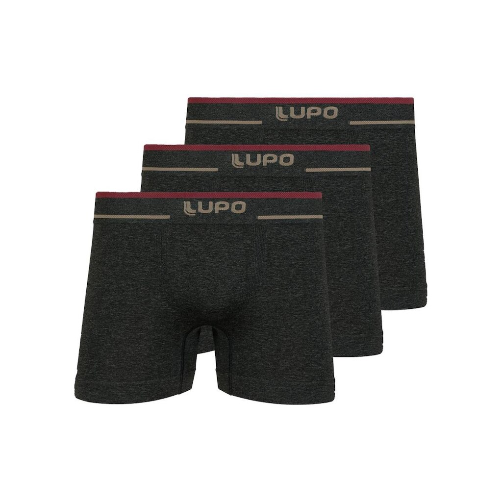 Kit com 3 Cuecas Boxer Lupo 733-004 Vermelho