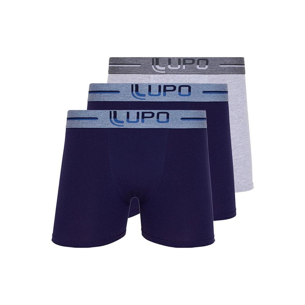 Kit com 3 Cuecas Boxer Lupo 784-016
