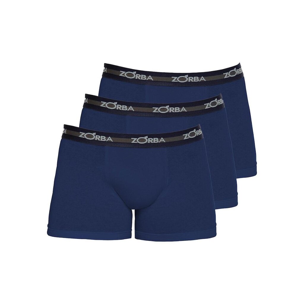 Kit com 3 Cuecas Boxer Zorba 702 Azul Marinho