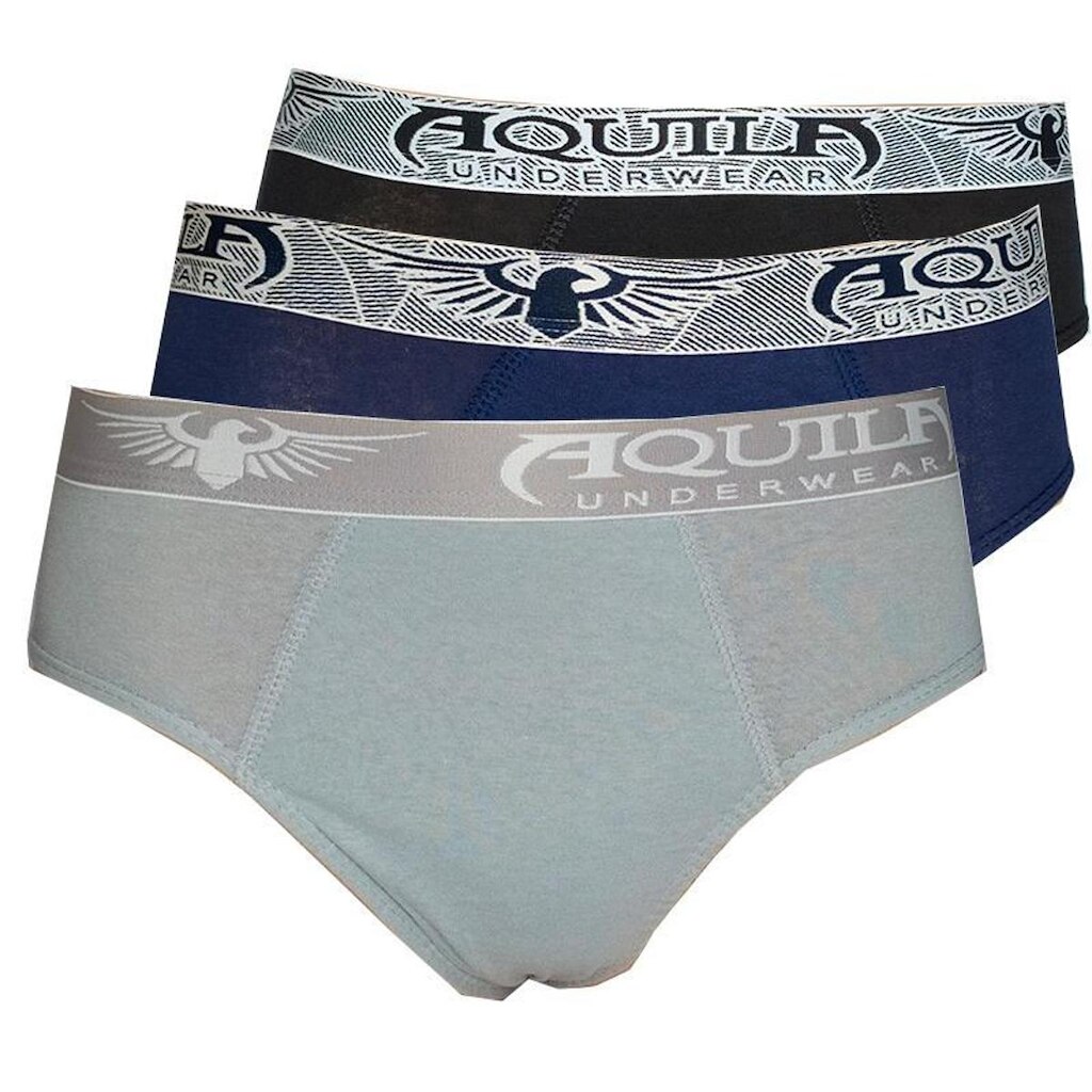 Kit Com 3 Cuecas Masculina Slip Elastico Exposto - Algodão