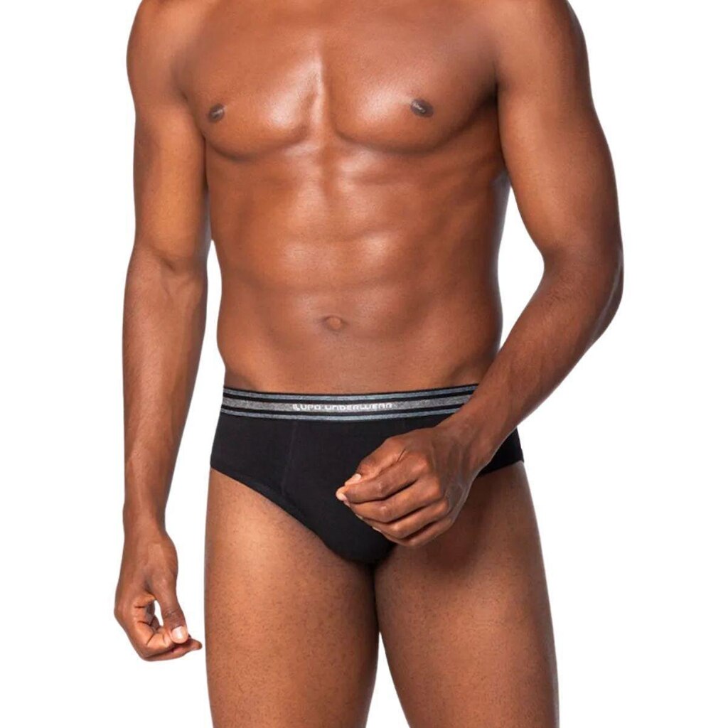 Kit com 3 Cuecas Slip de Algodão Lupo