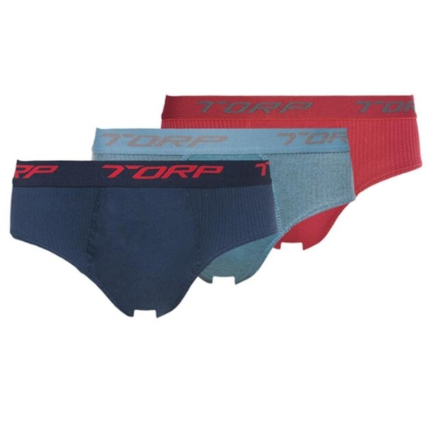 Kit Com 3 Cuecas Slip Juvenil De Algodão - Torp