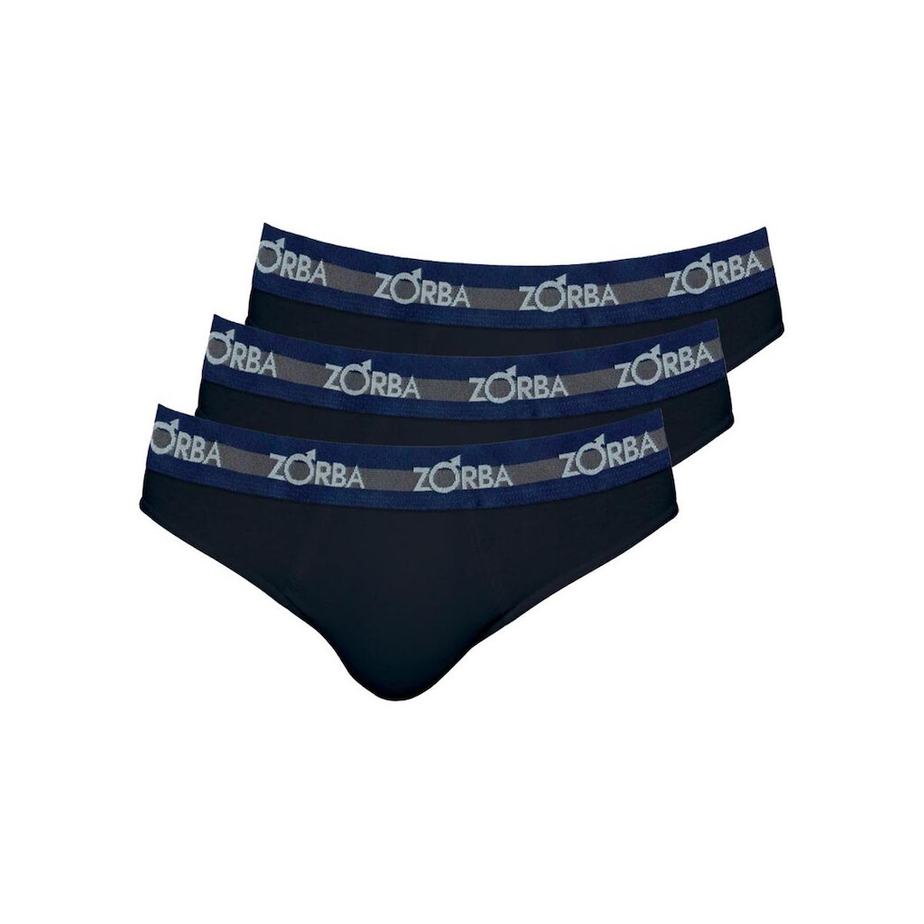Kit com 3 Cuecas Slip Zorba 0764 Preto