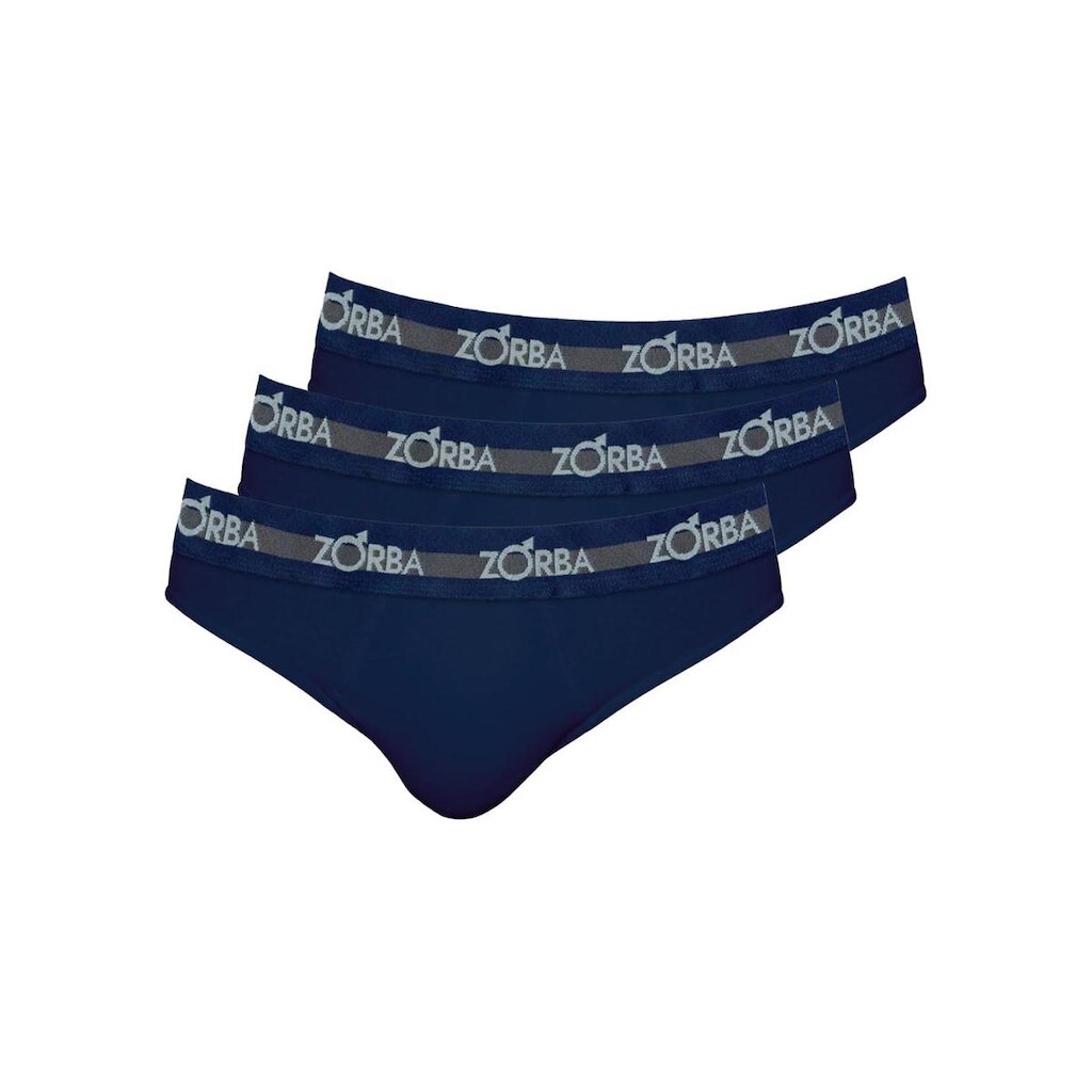 Kit com 3 Cuecas Slip Zorba 0764 Preto