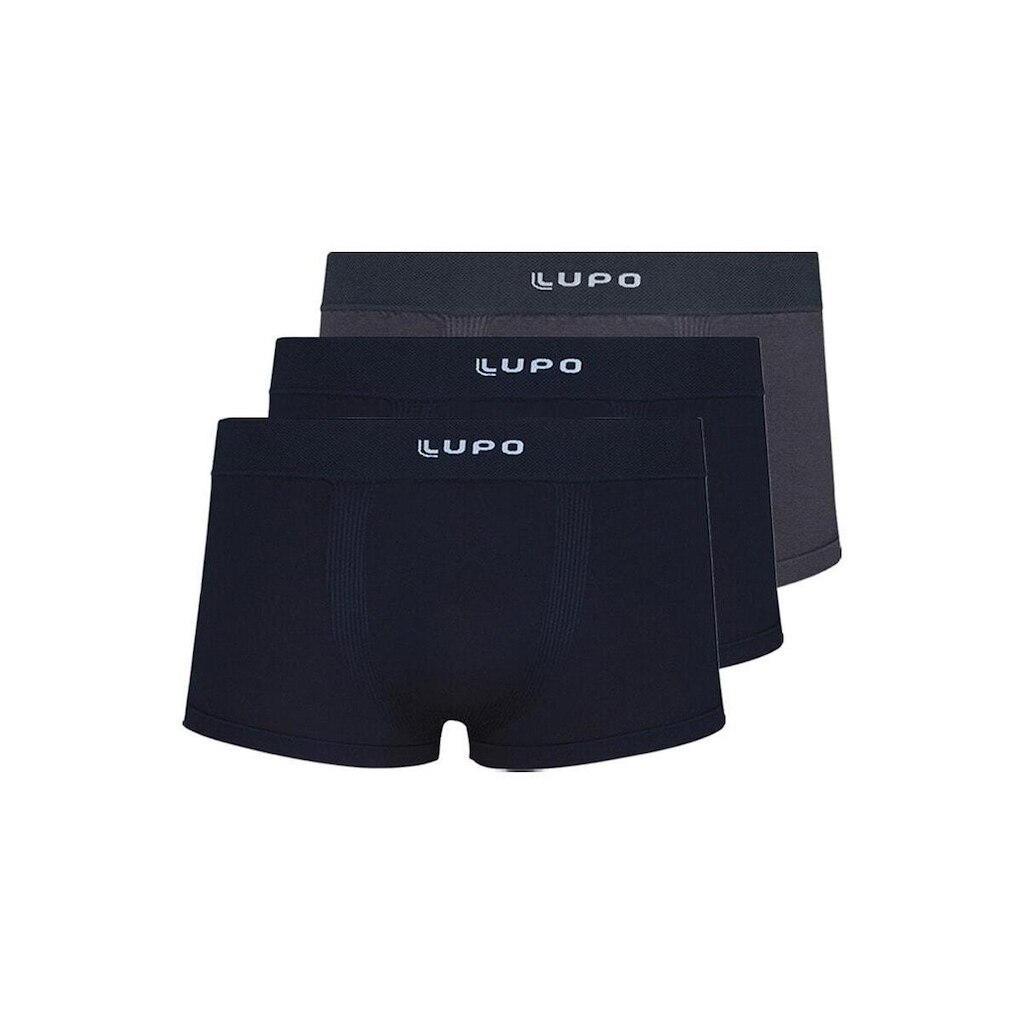Kit com 3 Cuecas Sunga Lupo 656-001 Preto