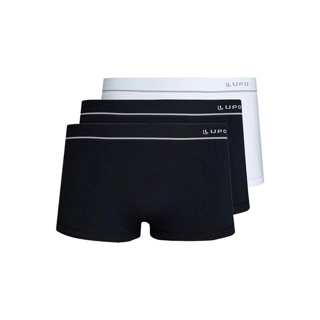 Kit com 3 Cuecas Sunga Lupo 676-002 Preto