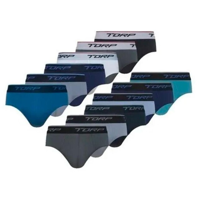 Kit Com 3 Cuecas Torp Slip Microfibra Elástico Personalizado 7015