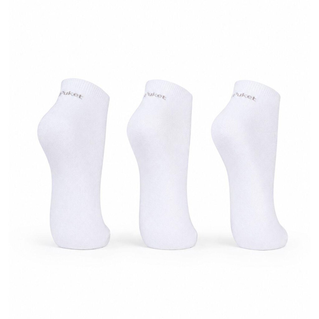 Kit com 3 Meias Cano Curto Kids Lisas 32 a 35 Puket