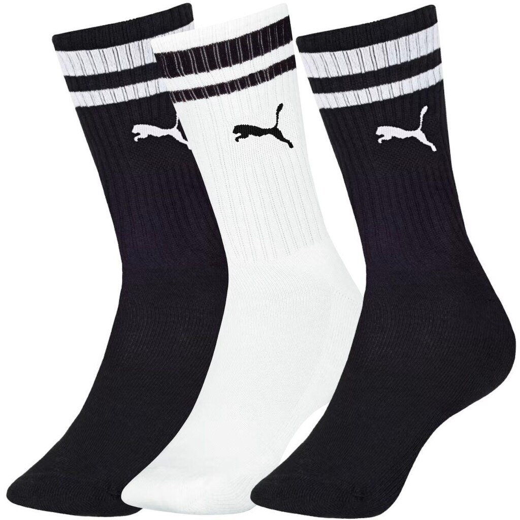 Kit com 3 Meias Esportivas Puma Masculina Cano Longo