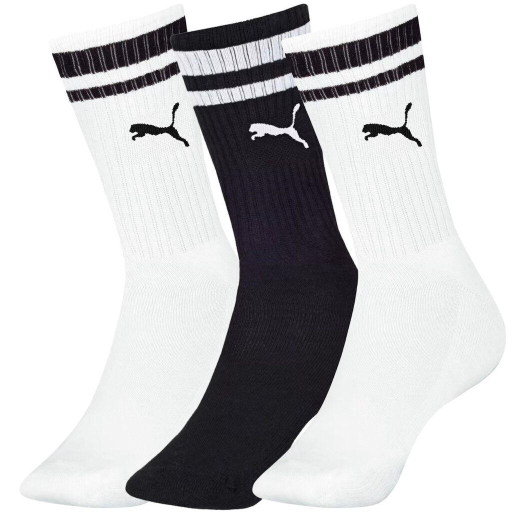 Kit com 3 Meias Esportivas Puma Masculina Cano Longo