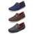 Kit Com 3 Mocassim Masculino Drive Básico Casual Clássico Moderno Confortável e Leve - Azul