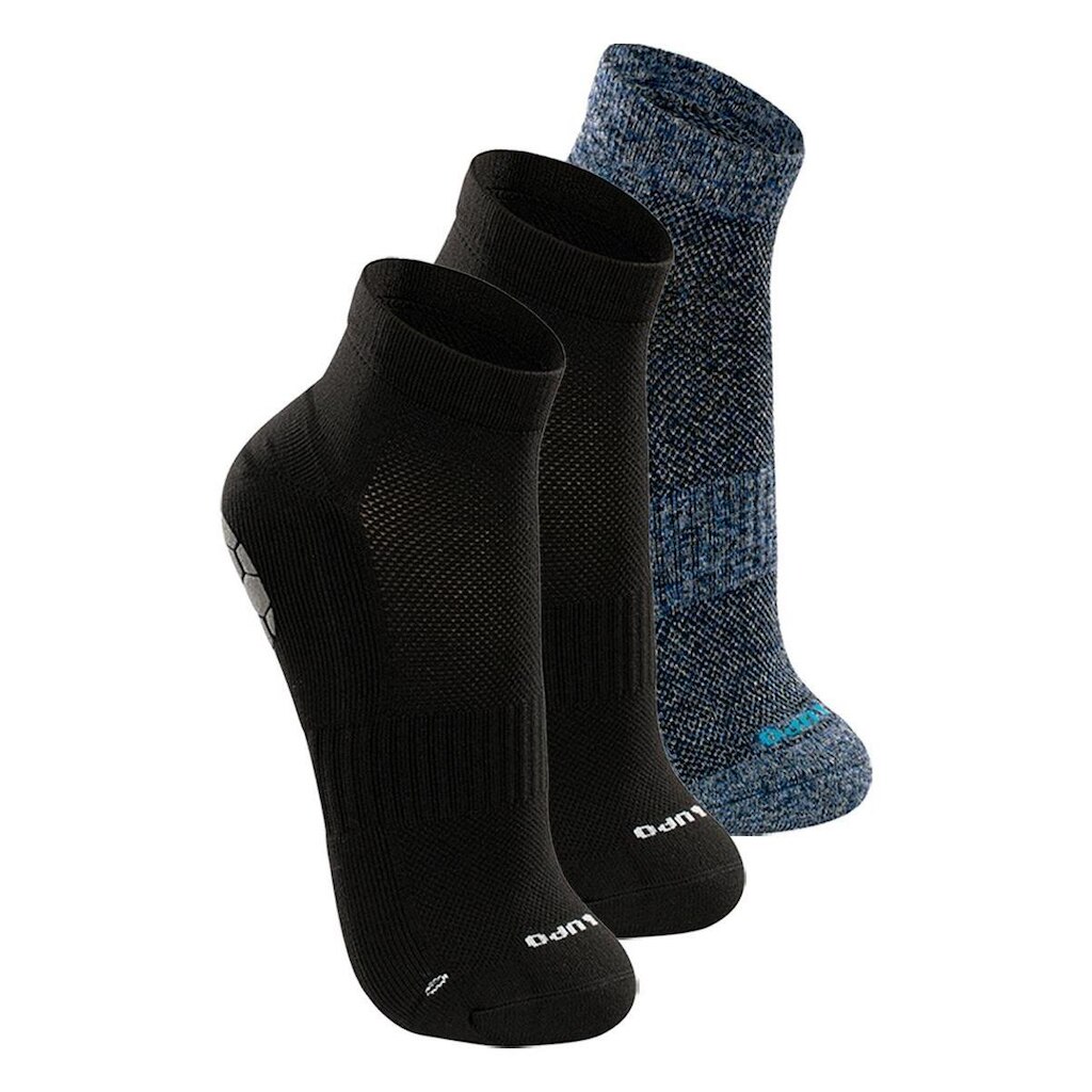 Kit com 3 Pares de Meias Antiderrapante Pilates Lupo 3310-003