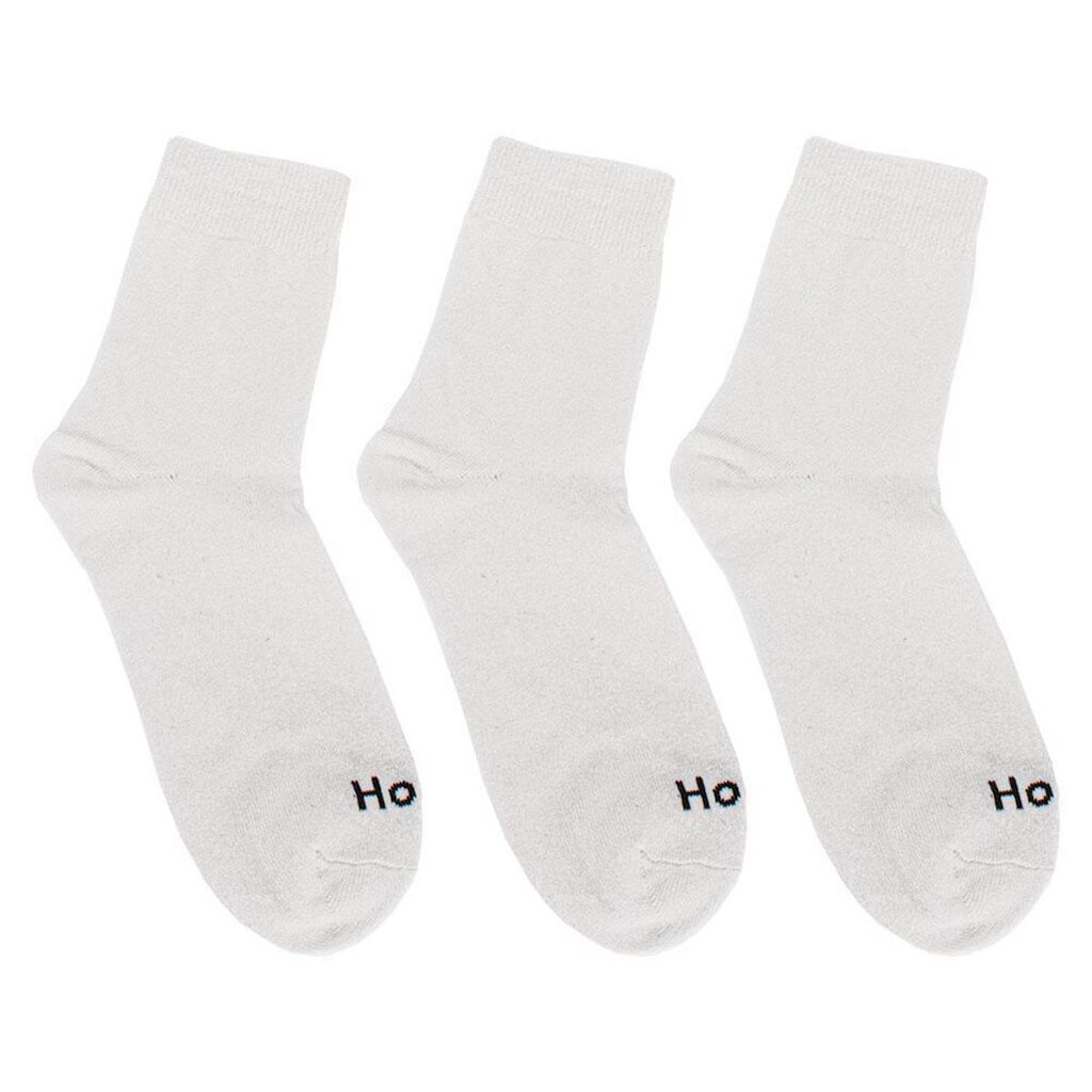 Kit Com 3 Pares De Meias Cano Longo Hoahi 18096 - Branco - 39/43