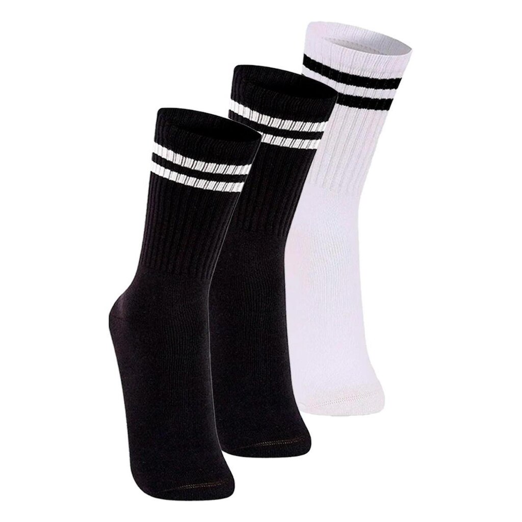 Kit com 3 Pares de Meias Esportiva Cano Longo Lupo 3292-009