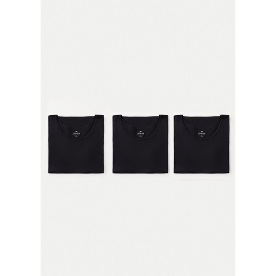 Kit Com 3 Regatas Masculinas Básicas Slim Hering