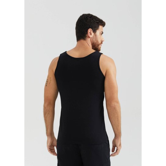 Kit Com 3 Regatas Masculinas Básicas Slim Hering