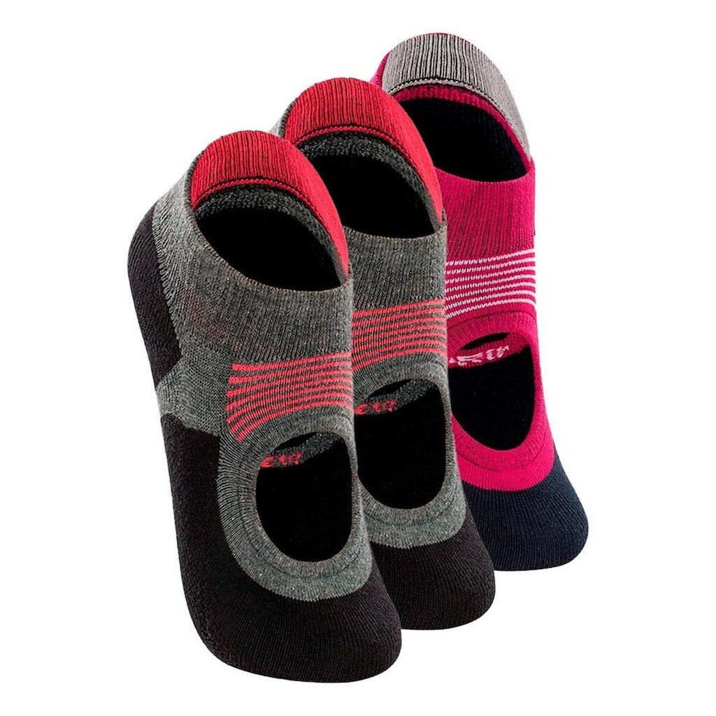 Kit com 3 Sapatilhas Antiderrapante Pilates Lupo 3286-002 Rosa