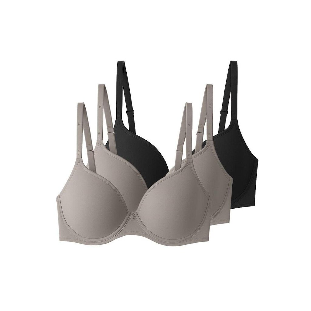 Kit com 3 Sutiãs com Aro e Bojo Liz 51381 Taça C