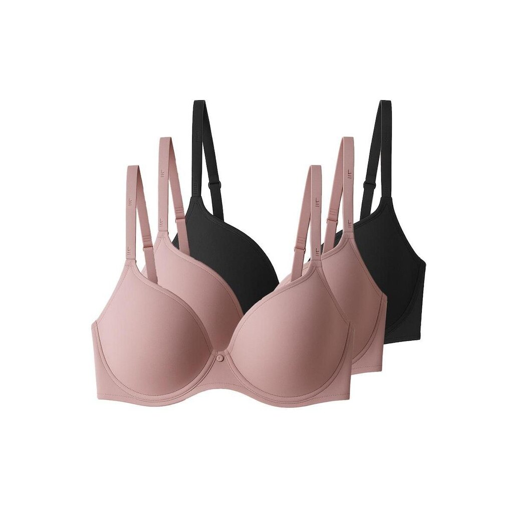 Kit com 3 Sutiãs com Aro e Bojo Liz 51381 Taça C
