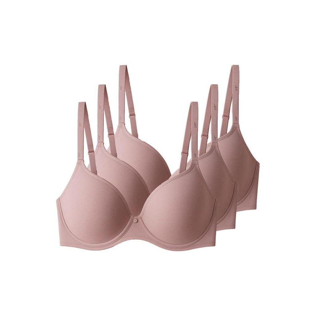 Kit com 3 Sutiãs com Aro e Bojo Liz 51381 Taça D
