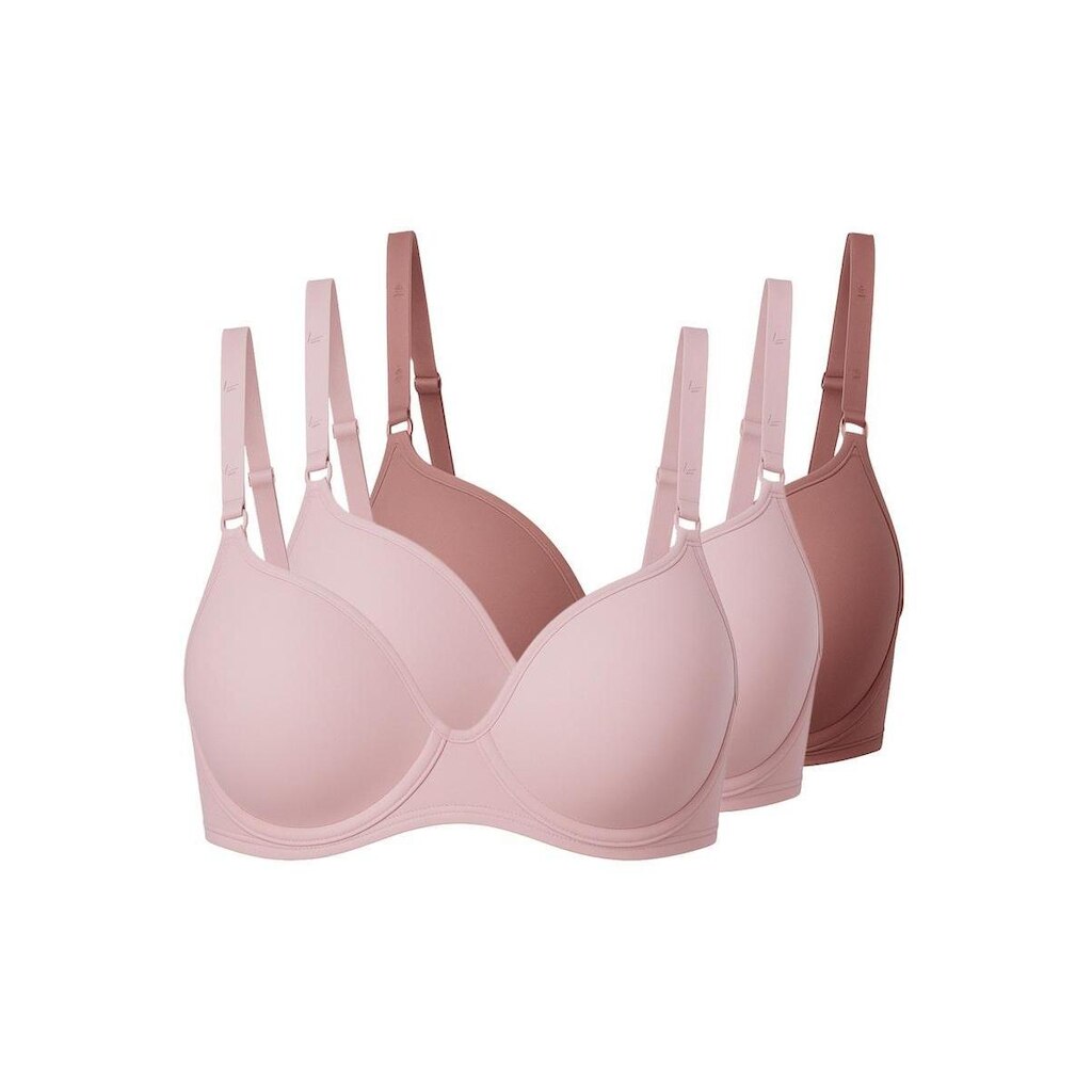Kit com 3 Sutiãs com Aro e Bojo Liz 51818 Taça B
