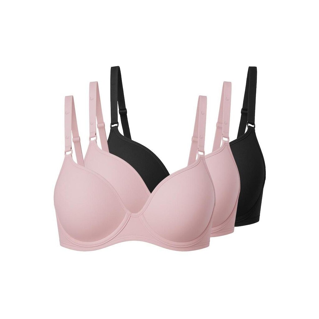 Kit com 3 Sutiãs com Aro e Bojo Liz 51818 Taça B