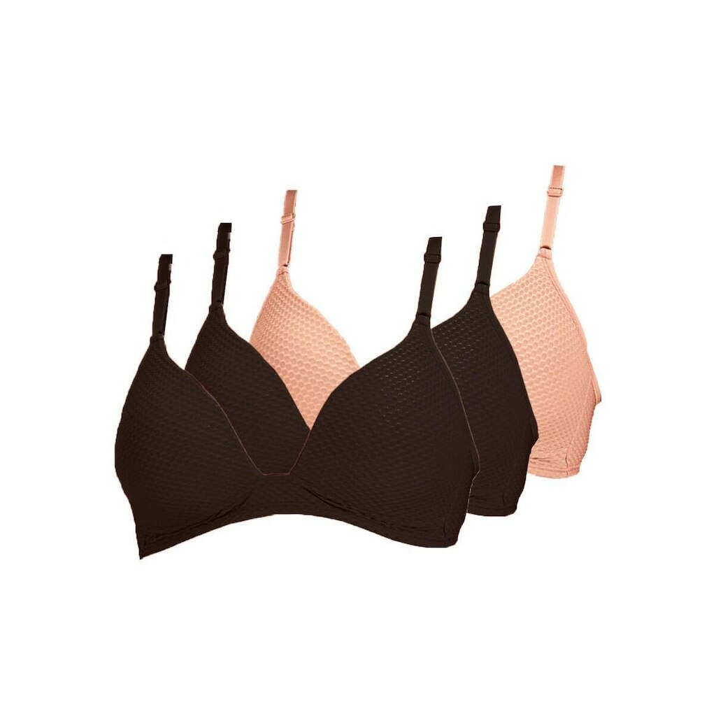 Kit com 3 Sutiãs sem Aro com Bojo Dilady 203101 Rosa