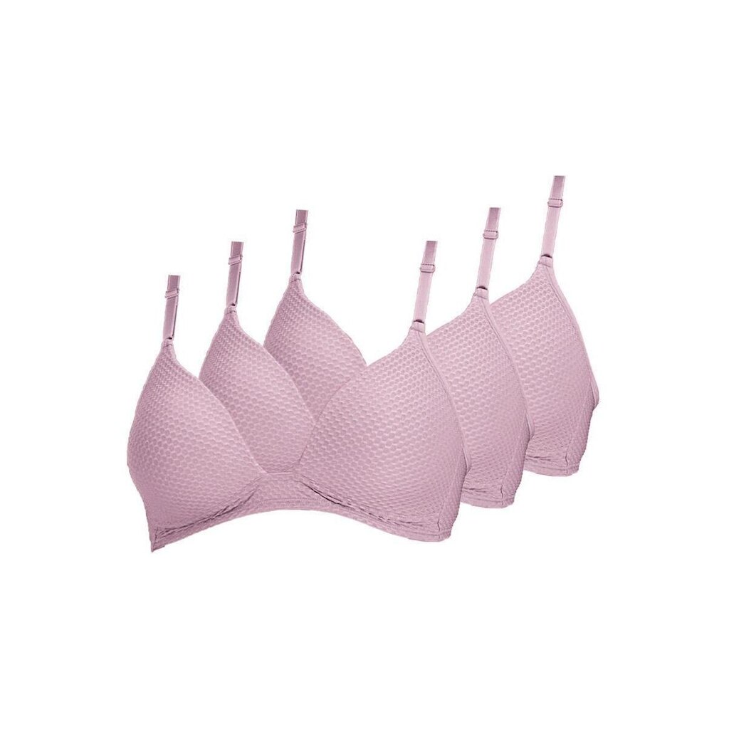Kit com 3 Sutiãs sem Aro com Bojo Dilady 203101 Rosa