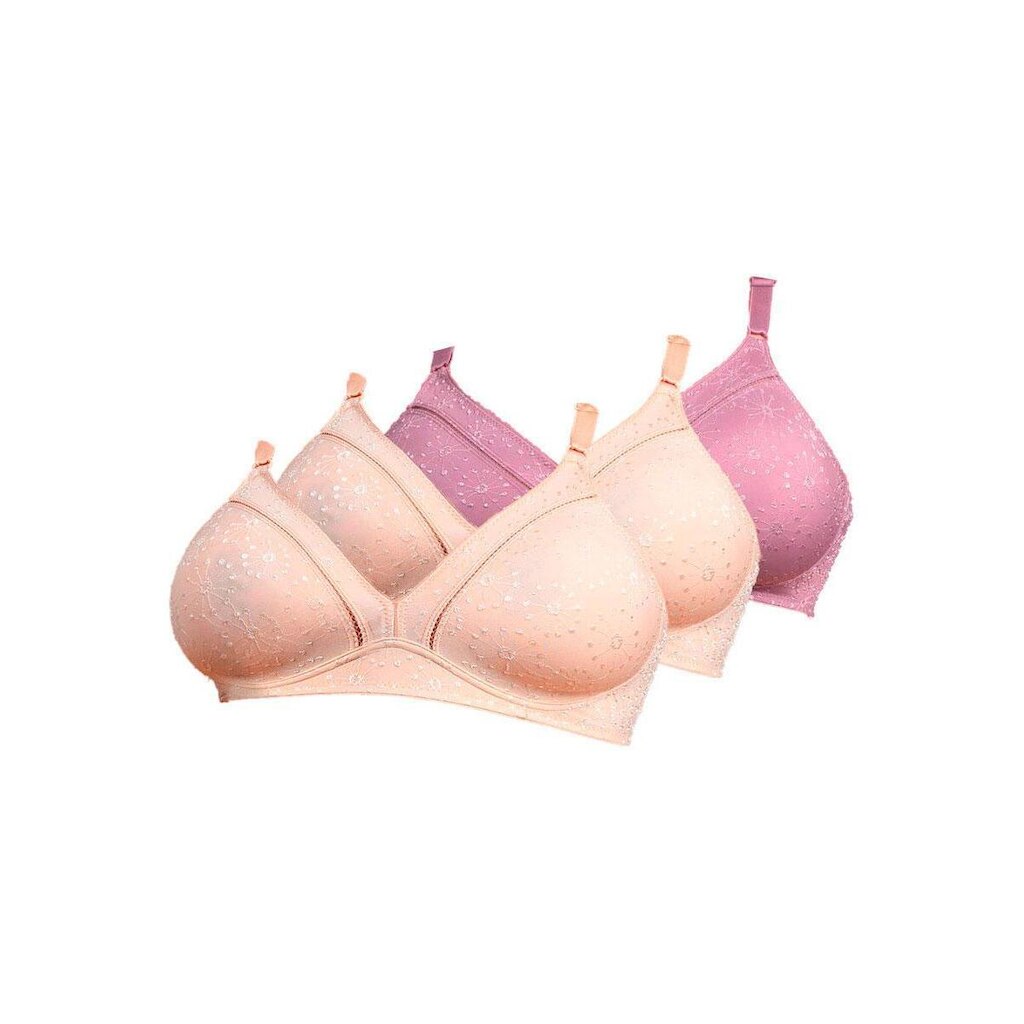 Kit com 3 Sutiãs sem Aro e sem Bojo Duloren 111743 Taça B Bege
