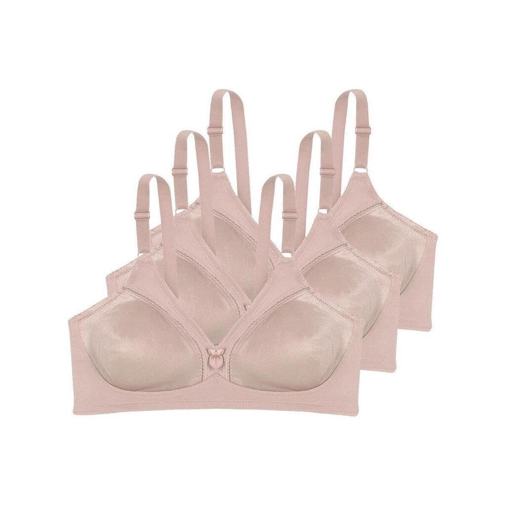 Kit com 3 Sutiãs sem Aro e sem Bojo N Triumph Compliment 24353 Taça B Rosa