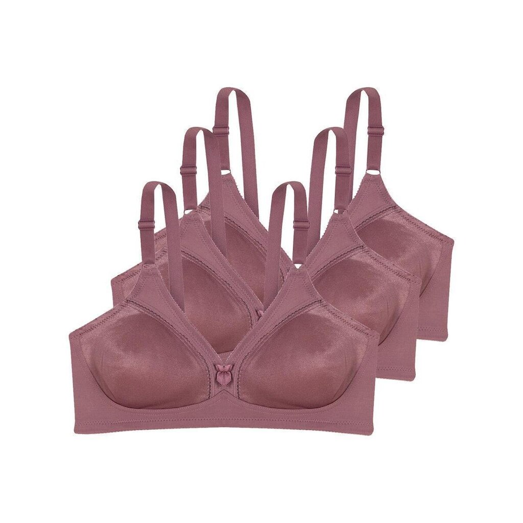 Kit com 3 Sutiãs sem Aro e sem Bojo N Triumph Compliment 24353 Taça B Rosa