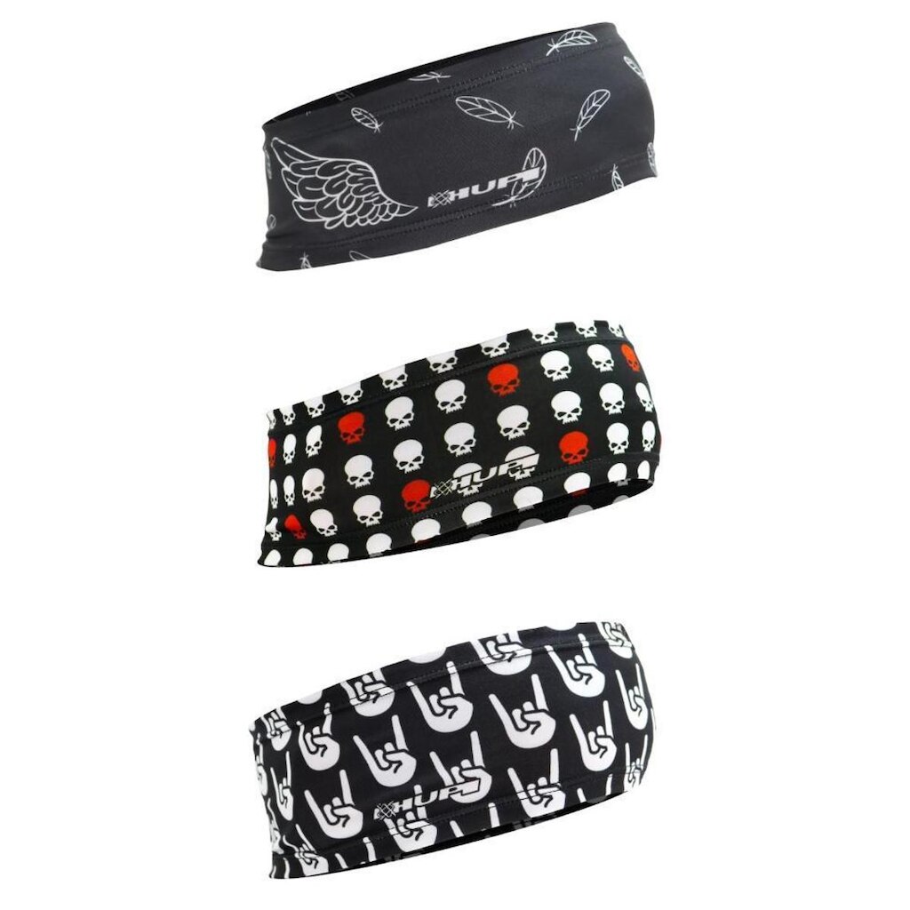 Kit com 3 Testeira Headband Faixa de Cabeça Hupi Dark