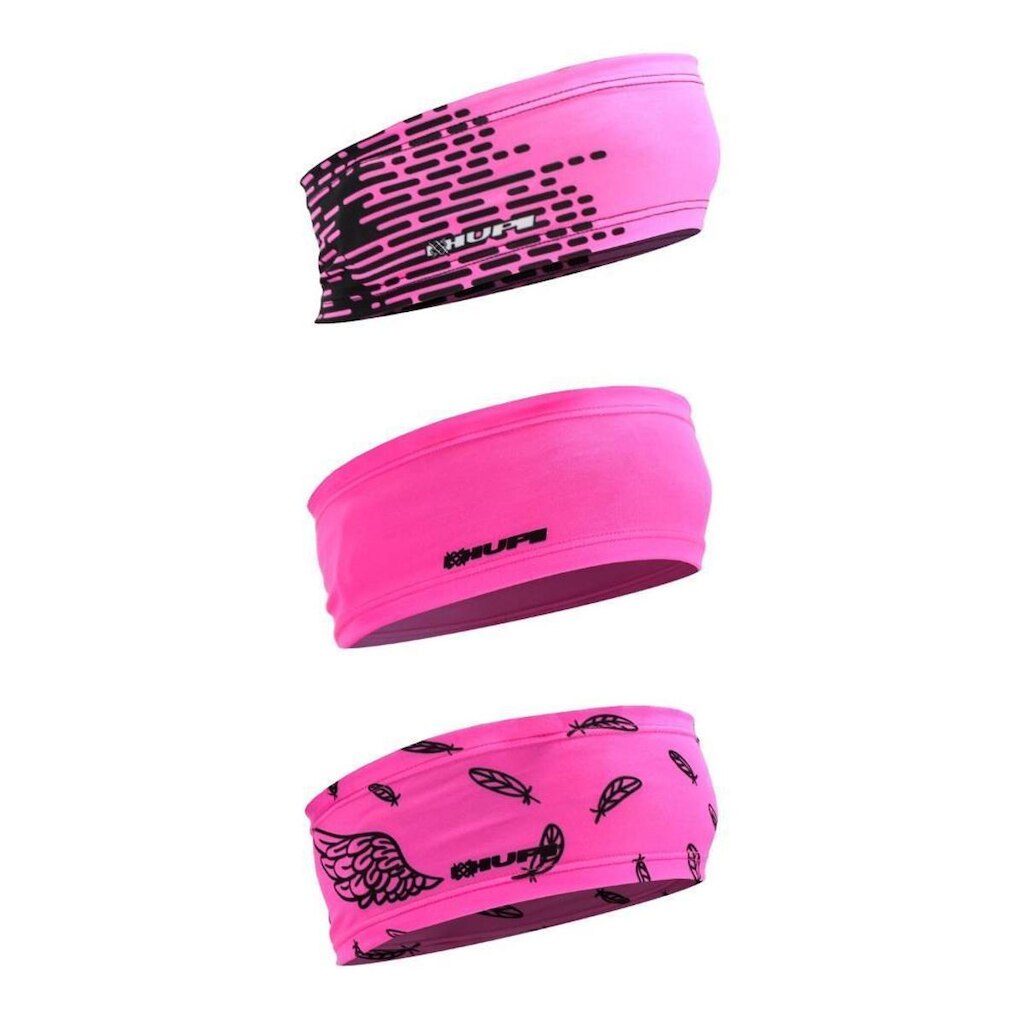 Kit com 3 Testeira Headband Faixa de Cabeça Hupi Pink
