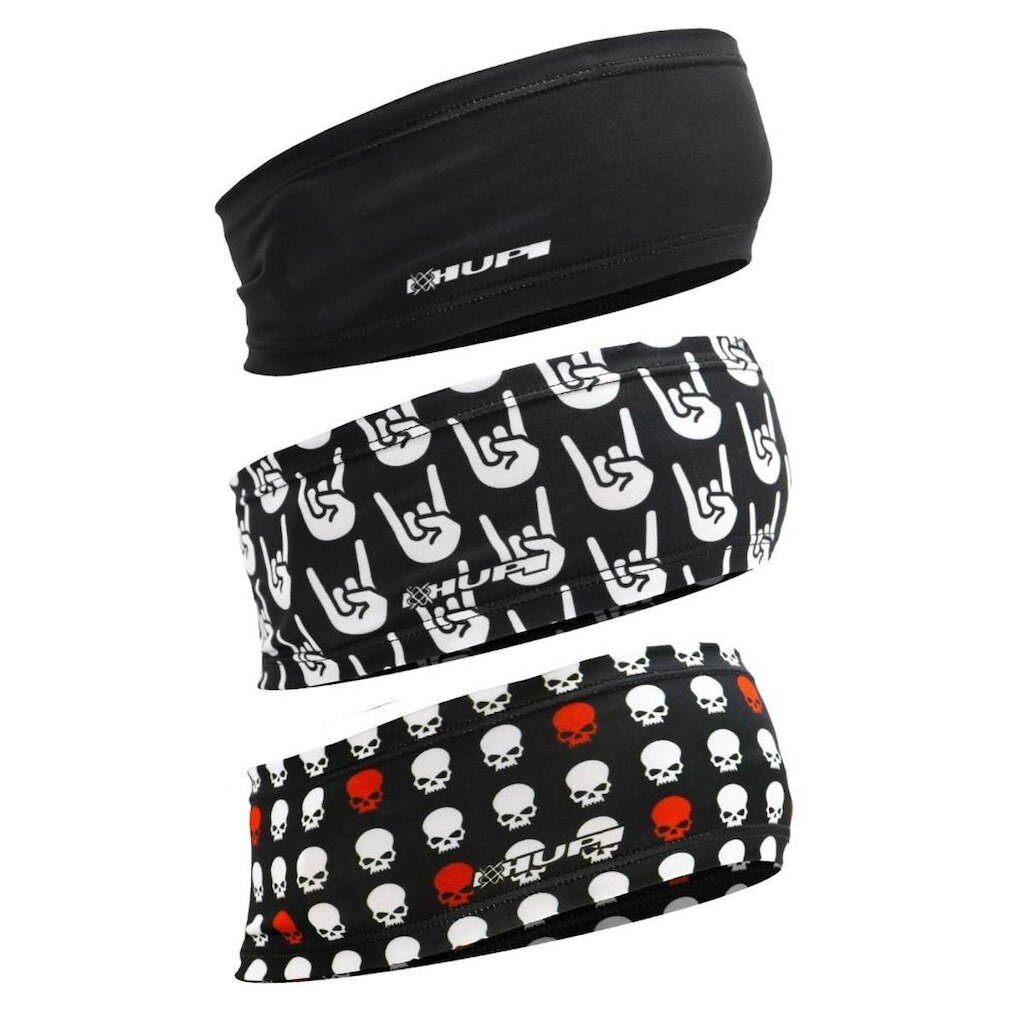 Kit com 3 Testeira Headband Faixa de Cabeça Hupi Rock