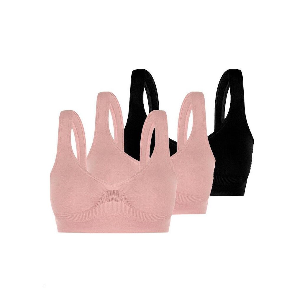 Kit com 3 Tops sem Aro e sem Bojo Loba 41300-001 Preto