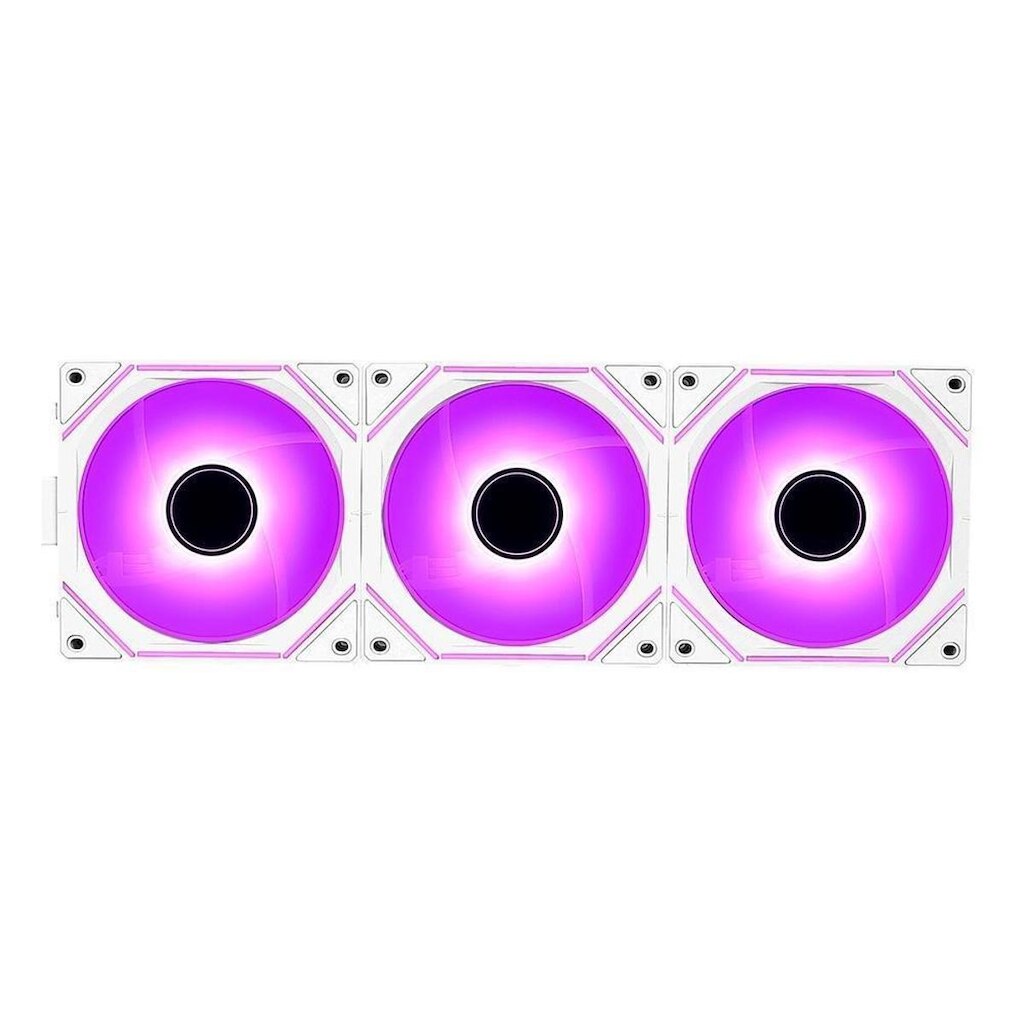 Kit Com 3 Ventoinhas Rise Mode Magneto Pro, 120mm, Led ARGB, Branco - RM-MAPRO-ARGB-W