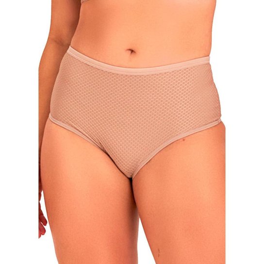 Kit com 4 Calcinhas Alta Dilady 203203 Plus Size Rosa