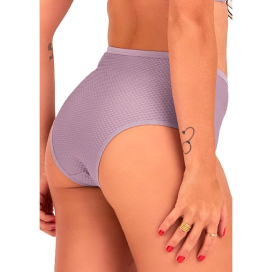 Kit com 4 Calcinhas Alta Dilady 203203 Plus Size Rosa