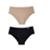 Kit com 4 Calcinhas Del Rio Laterais Largas 50509 - Areia