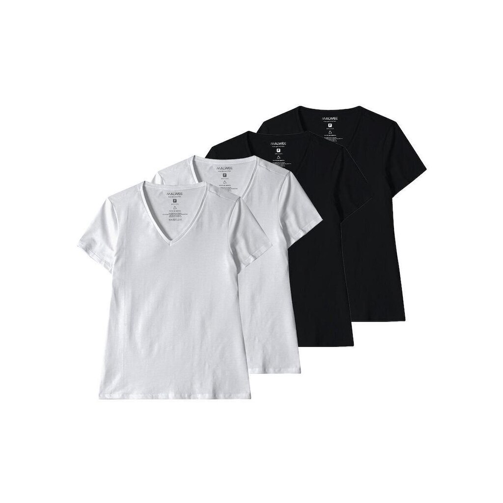 Kit com 4 Camisetas Feminina Malwee 1000004502 Branco