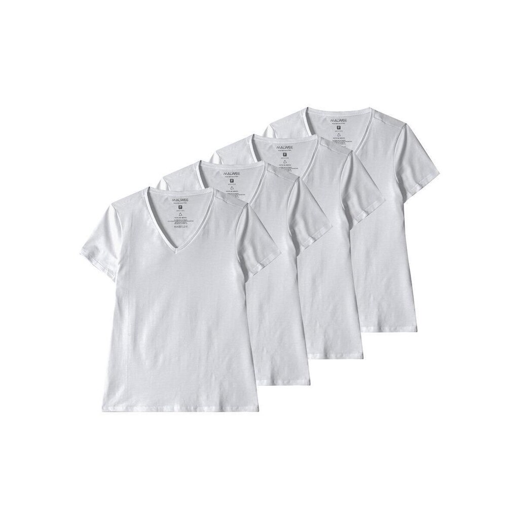 Kit com 4 Camisetas Feminina Malwee 1000004502 Branco