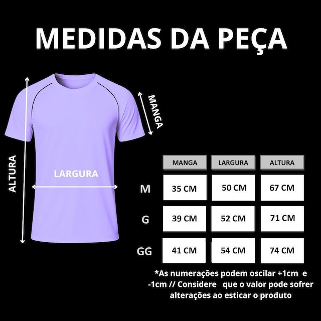 Kit com 4 Camisetas Masculinas Dry Manga Curta Leves e Confortáveis para Atividades Físicas