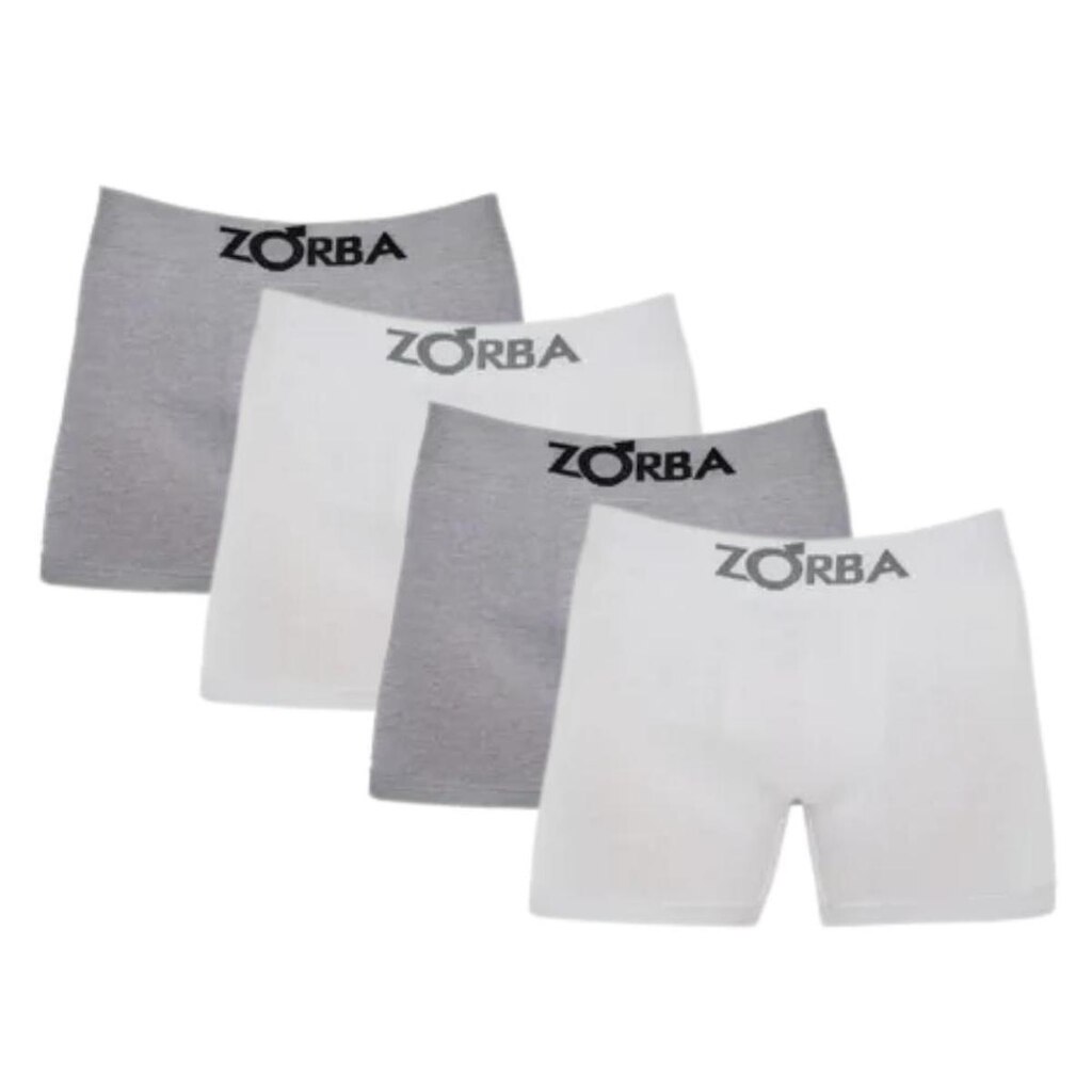 Kit Com 4 Cuecas Boxer Algodão Sem Costura Zorba 781