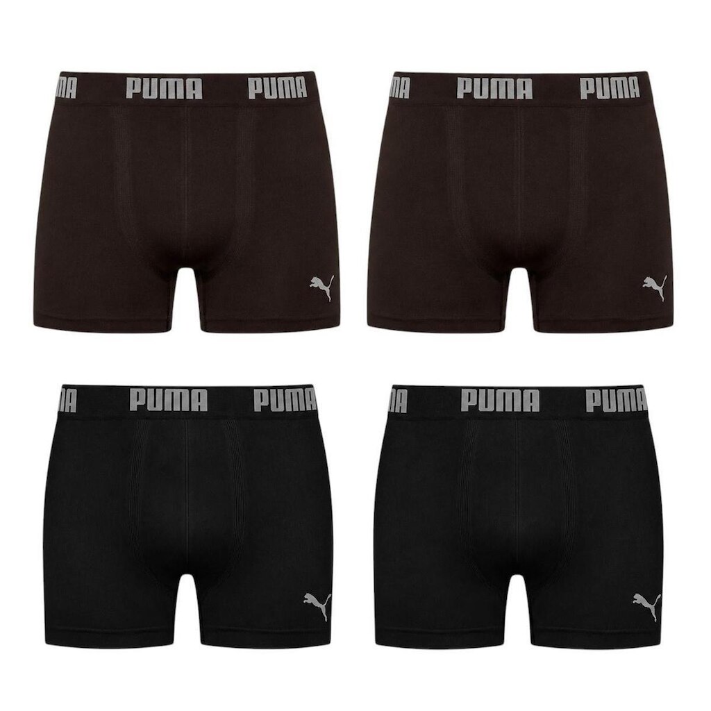 Kit com 4 Cuecas Boxer Puma Sem Costura Masculina