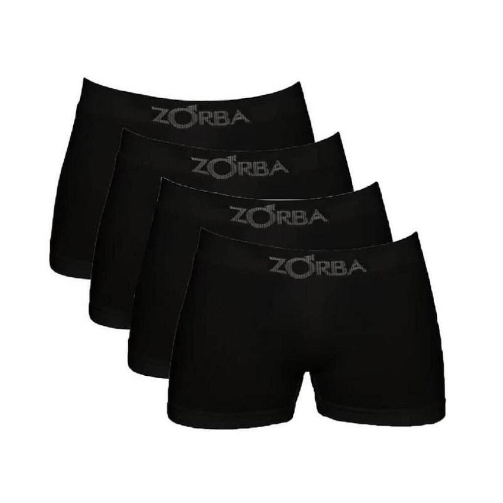 Kit com 4 Cuecas Boxer Zorba 781 Pretas