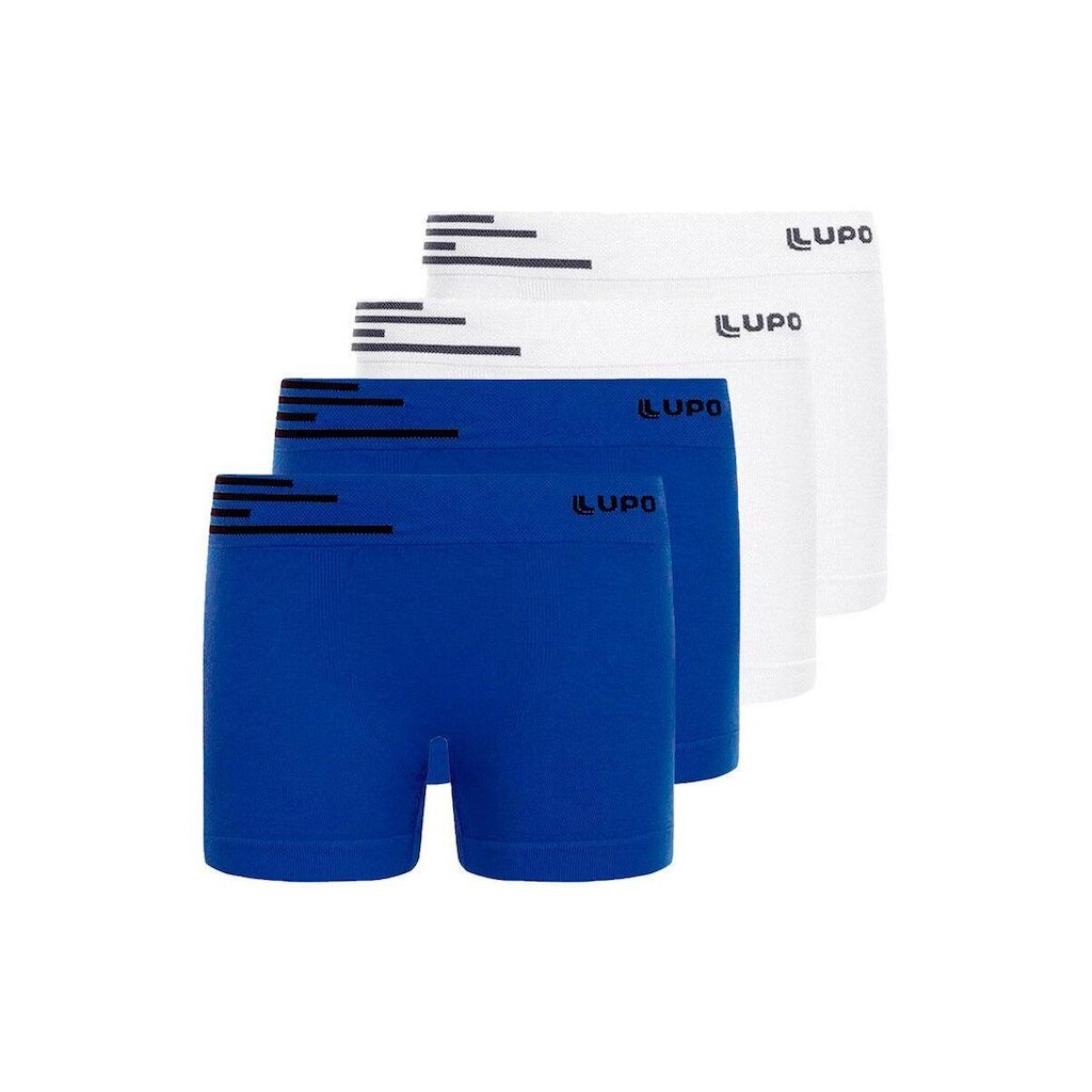 Kit com 4 Cuecas Infantil Boxer Lupinho 132-002 Branco